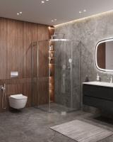 Душевой уголок,полукруглый MOLVENO-RH-1-120/90-C-Cr-IV 1200x900x1950 Cezares