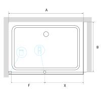 Перегородка для душа RGW WA-033  70*195 351003307-11 профиль Хром стекло Прозрачное 6 мм RGW