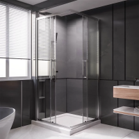 Душевой угол раздвижной 1000Х1000x2000 цвет профиля Хром стекло прозрачное  PTC20-CH-100100-01-C4 Premium Veconi