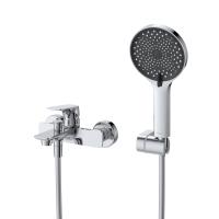Смеситель для ванны и душа в комплекте с ручным душем, шлангом и держателем  MARINO-VASM-CRM BelBagno