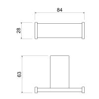 Крючок двойной Timo Torne 43012/00 хром