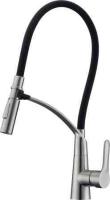 Смеситель для кухни с гибким изливом, двухрежимный, нержавеющая сталь, исполнение сатин  BB-LAM36-IN BelBagno