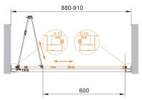 Дверь в проем ECO-O-BS-90-C-Cr 900x1900 Cezares