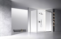 Душевой угол раздвижной прямоугольный RV060-160120-01-C5 1600х1200х1950 Цвет профиля Хром Стекло Прозрачное Veconi