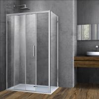 Душевая уголок прямоугольный VSR-3SO9013CL 1300х900x1950 профиль хром стекло прозрачное VINCEA