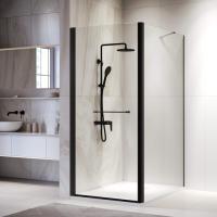 Душевой уголок RGW PA-148B (PA-103B + Z-050-2B + O-104B) прямоугольный   90*110*195 020814891-014 профиль Чёрный стекло Прозрачное 6 мм RGW