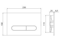 Кнопка смыва BelBagno PROSPERO, цвет-хром глянцевый 150х230х65 BB005-PR-CHROME BelBagno