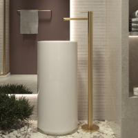 Смеситель для напольной раковины однорычажный цвет брашированное золото VFBF-2R1BG VINCEA