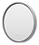 PLUTO - Зеркало 600х600 круглое (платина) нейтр.св.сенсор на зеркале PLU-Nim6-060-platinum Brevita